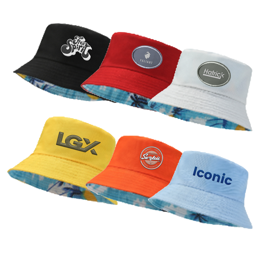 Rush - Reversible Poly Bucket Hat - Inside Palm Print 6