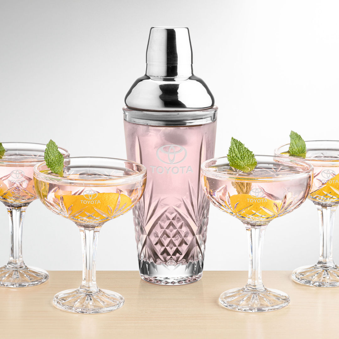 Brinkley Shaker & Cocktail Coupe Set 3