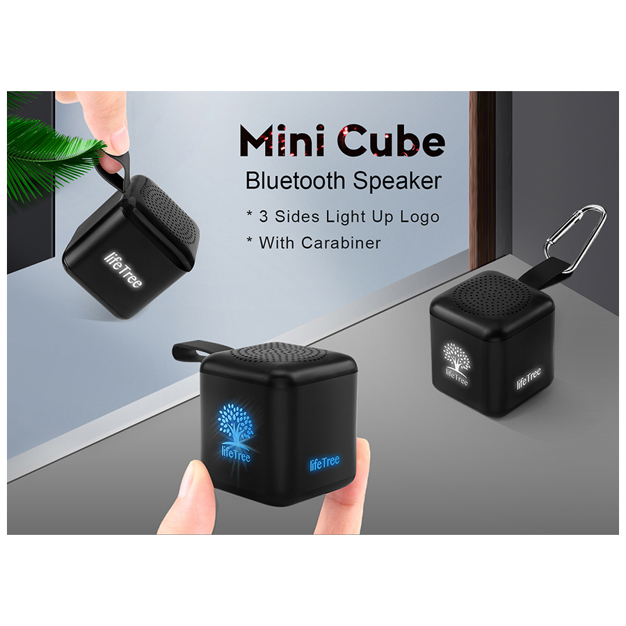 SonicWave Mini Cube Bluetooth® Speaker with Light-Up Logo 7