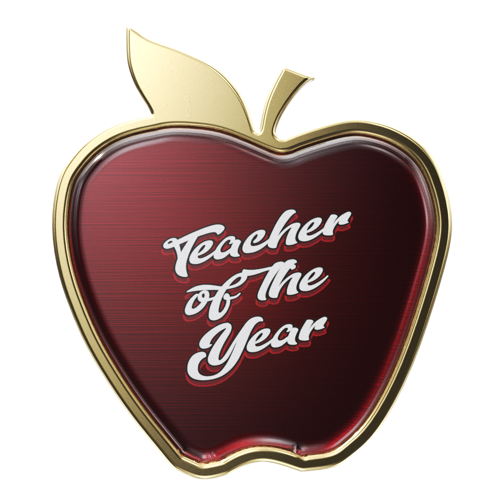 Express Vibraprint 1-1/8" x 1-1/4" Apple Lapel Pin & Magnet Back 3