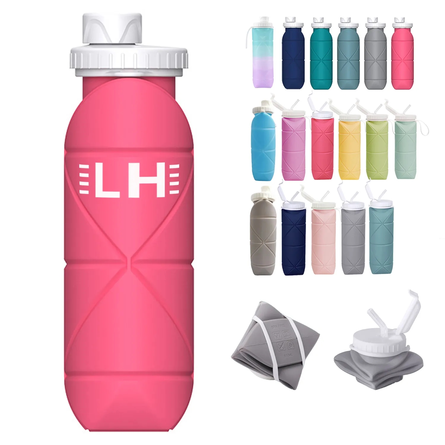 600ML Foldable Silicone Water Cup 6