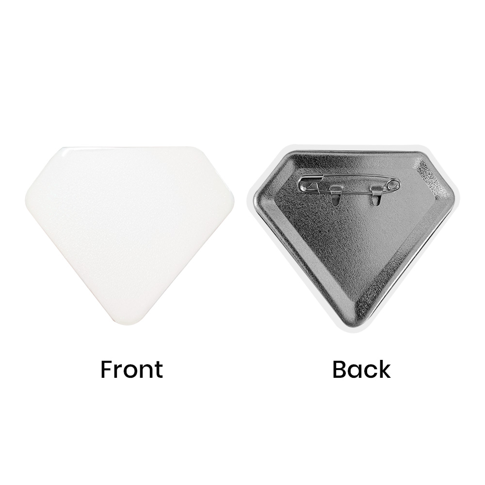 2.6" x 2.1" Diamond Custom Button 4