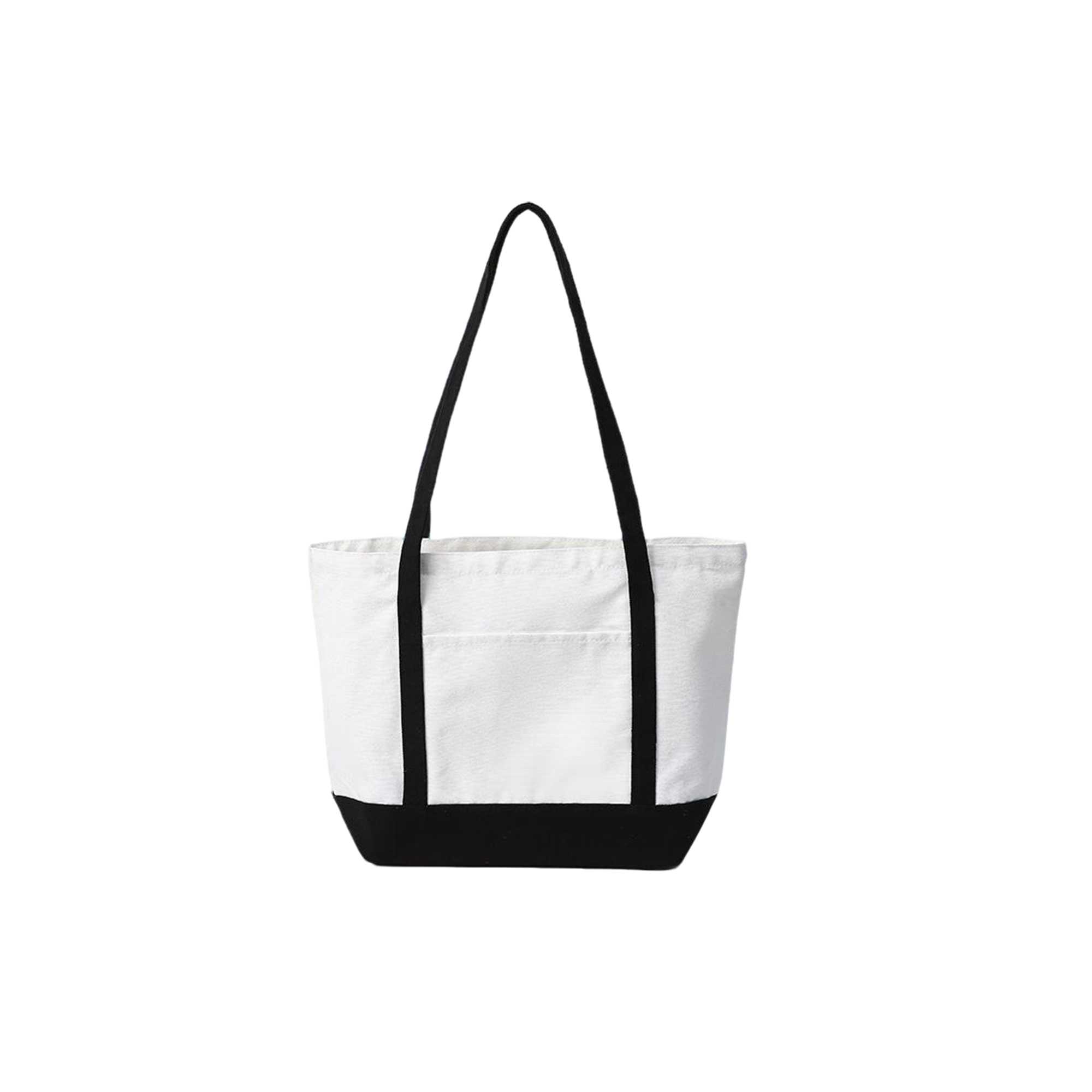 Cotton Canvas Carry Tote With Color Handle And Base, custom tote bag with logo imprint 4