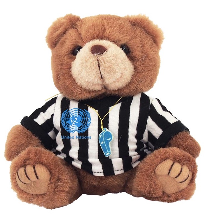 8" Referee Bear with one color imprint 2