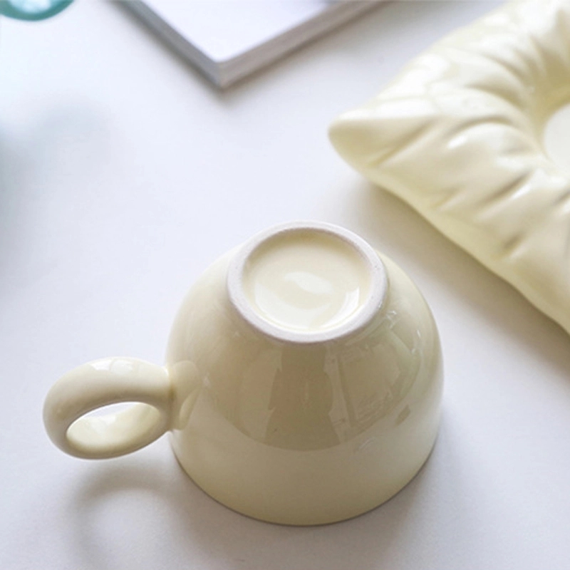 Custom 6.7 OZ. Ceramic Tea Cup Coffee Mug with Saucer Set 22