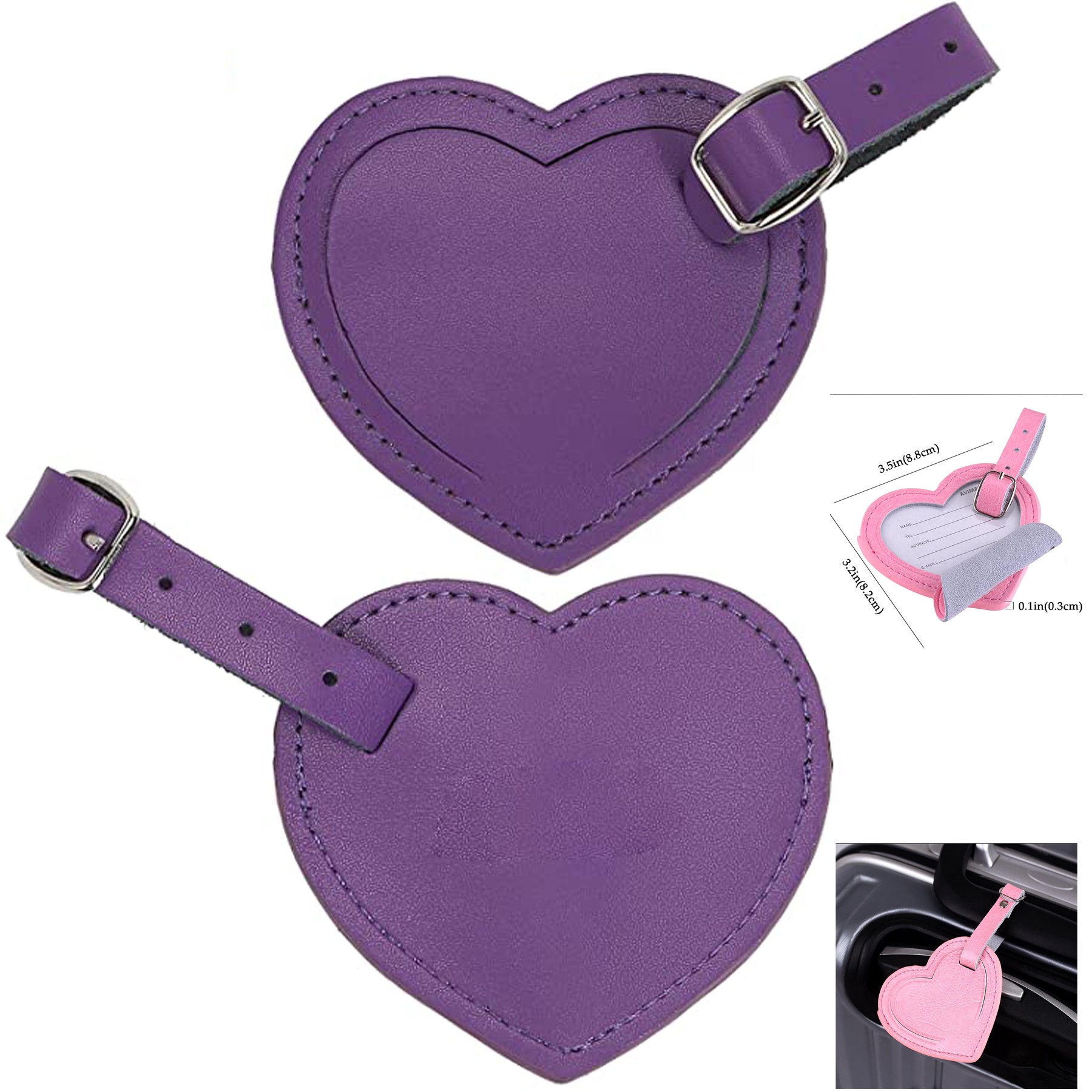 Heart Luggage Travel Bag Suitcase Tag 2