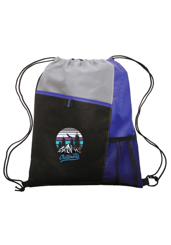 Mesh Pocket Drawstring Backpacks 4