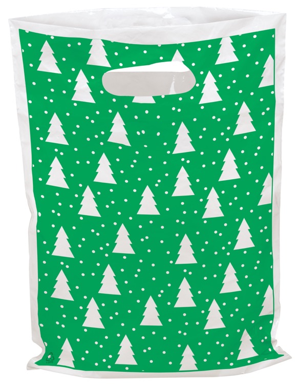 Bold Christmas Trees Seasonal Predesigned Plastic Bag (9" x 13") 2
