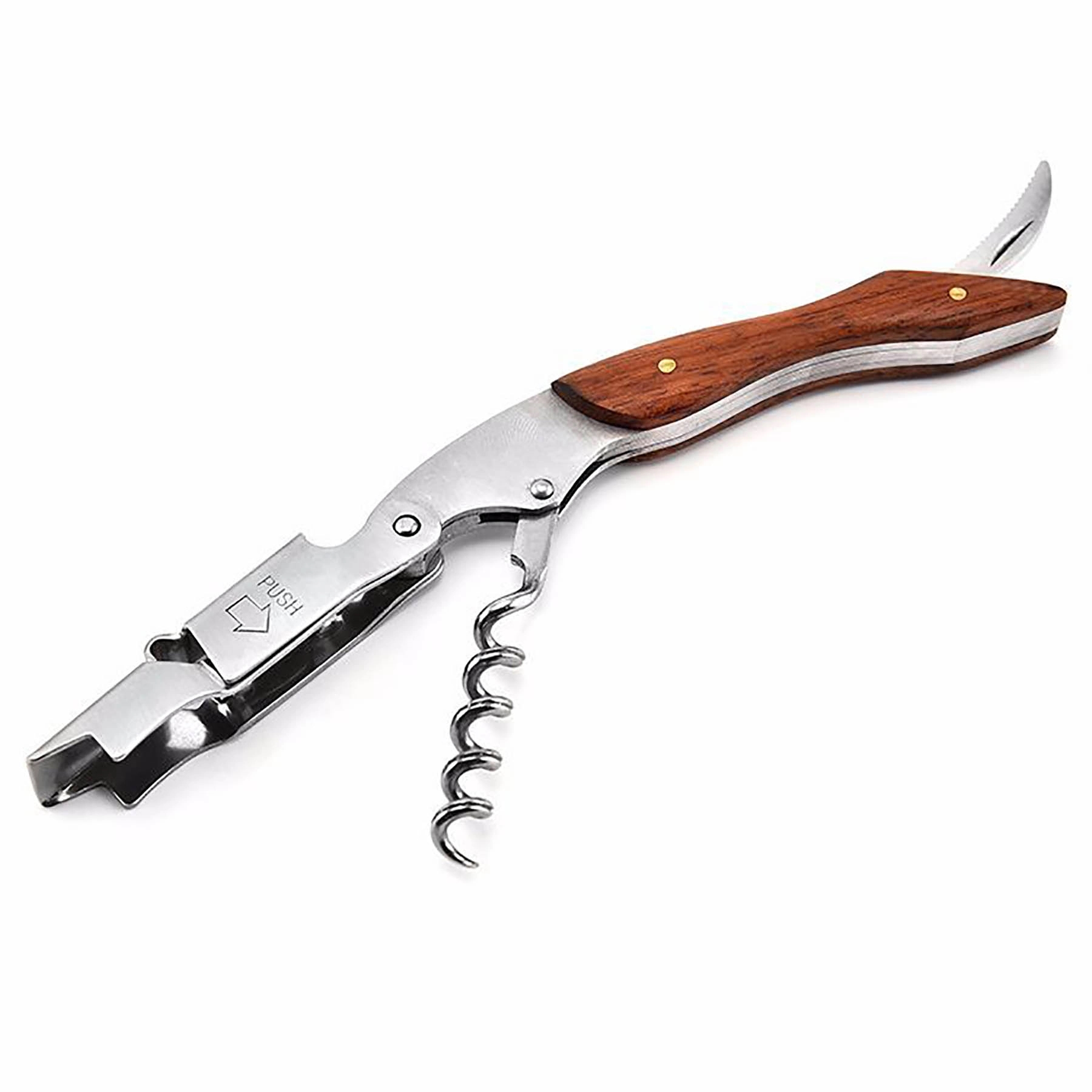 Professional Corkscrew Wine Key With Wood Handle 4
