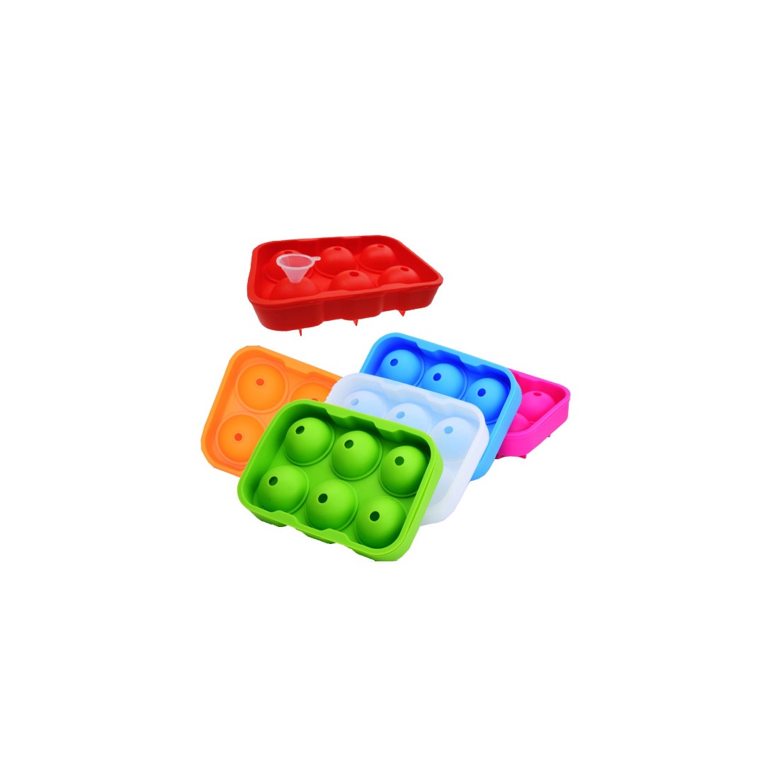 Silicone Ice Cube Round Molds Set of 6 4