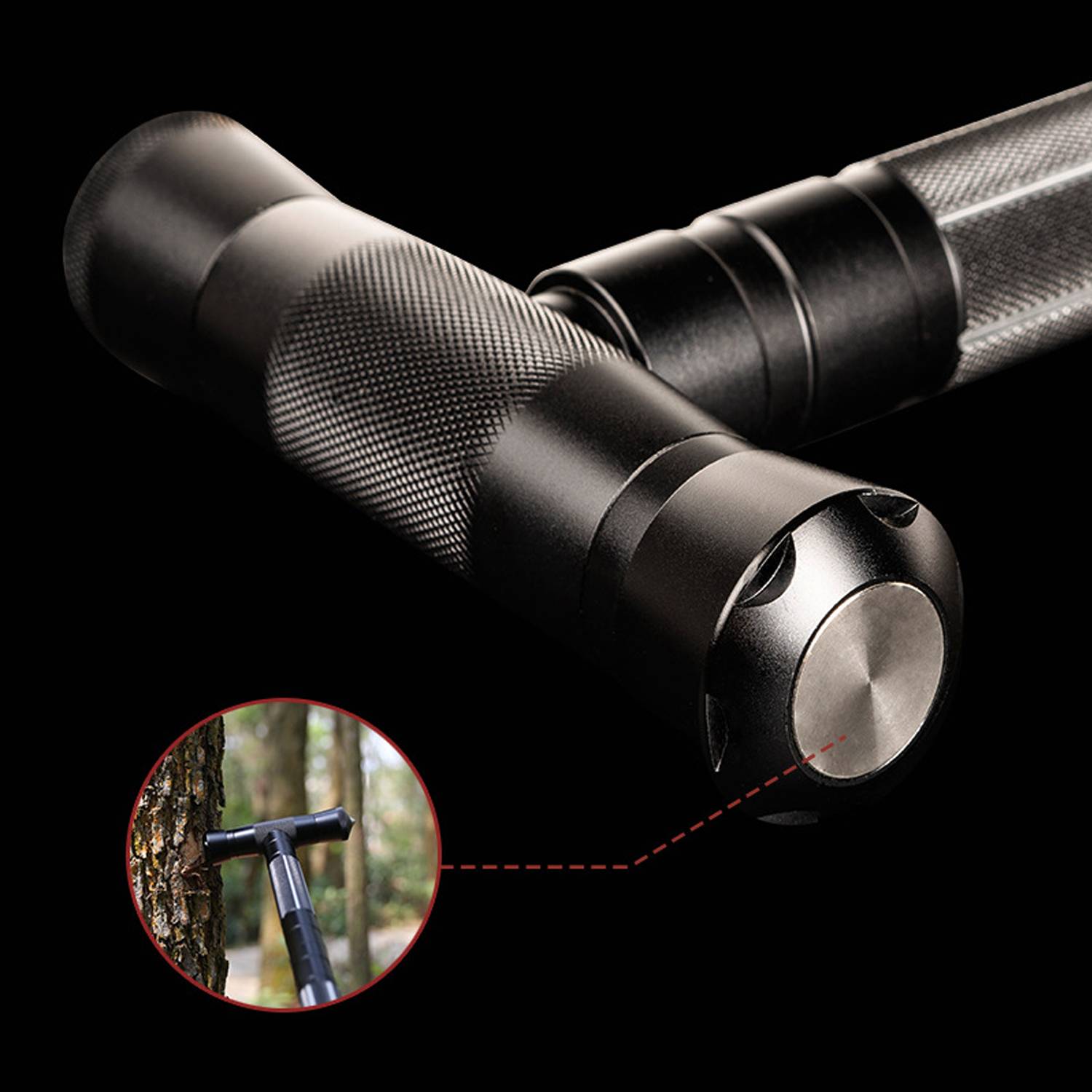 Multi Function Folding Hiking Pole w/ Survival Tools 4