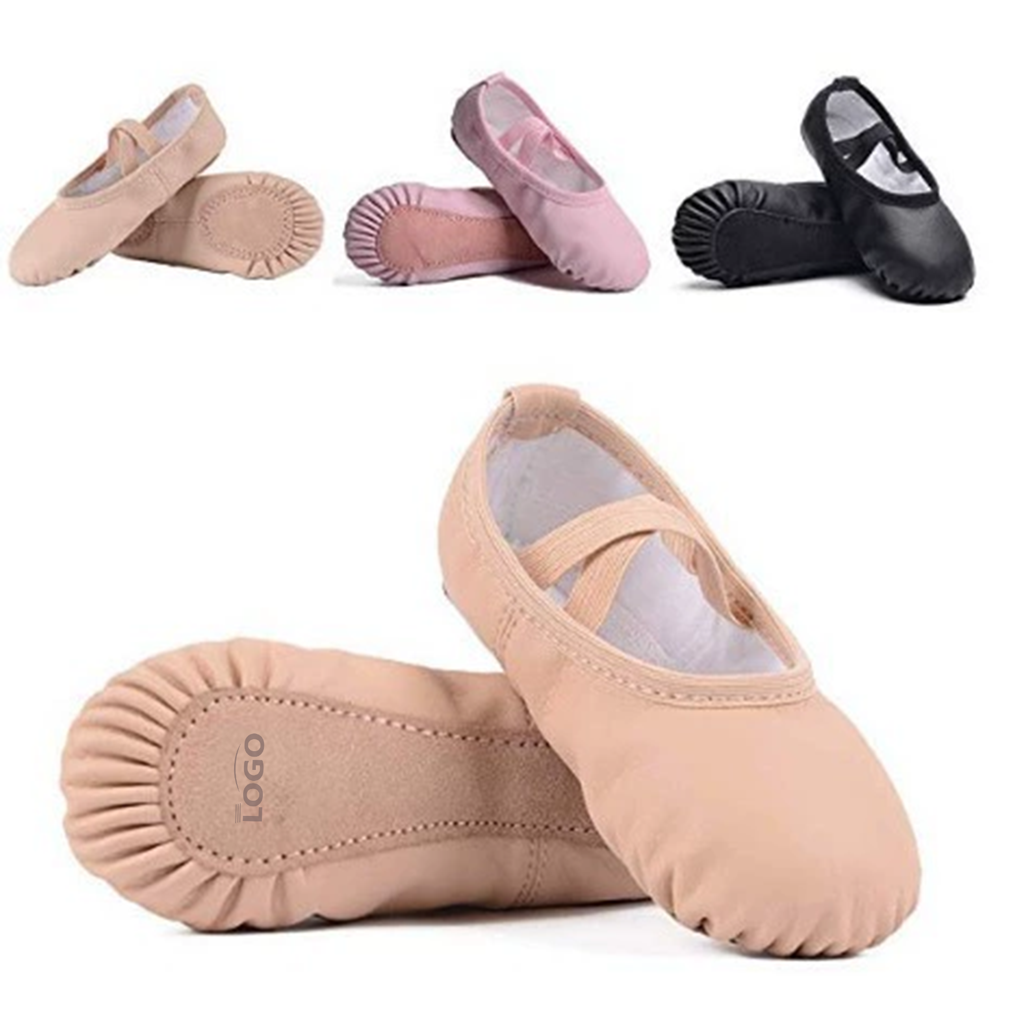 Ballet Dance Shoes with Leather Sole 2