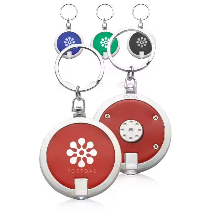 Round LED Light with Key Ring - Full Color Print 4