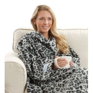 Fleece Wearable Blanket, custom hoodie or sweatshirt with logo imprint 3