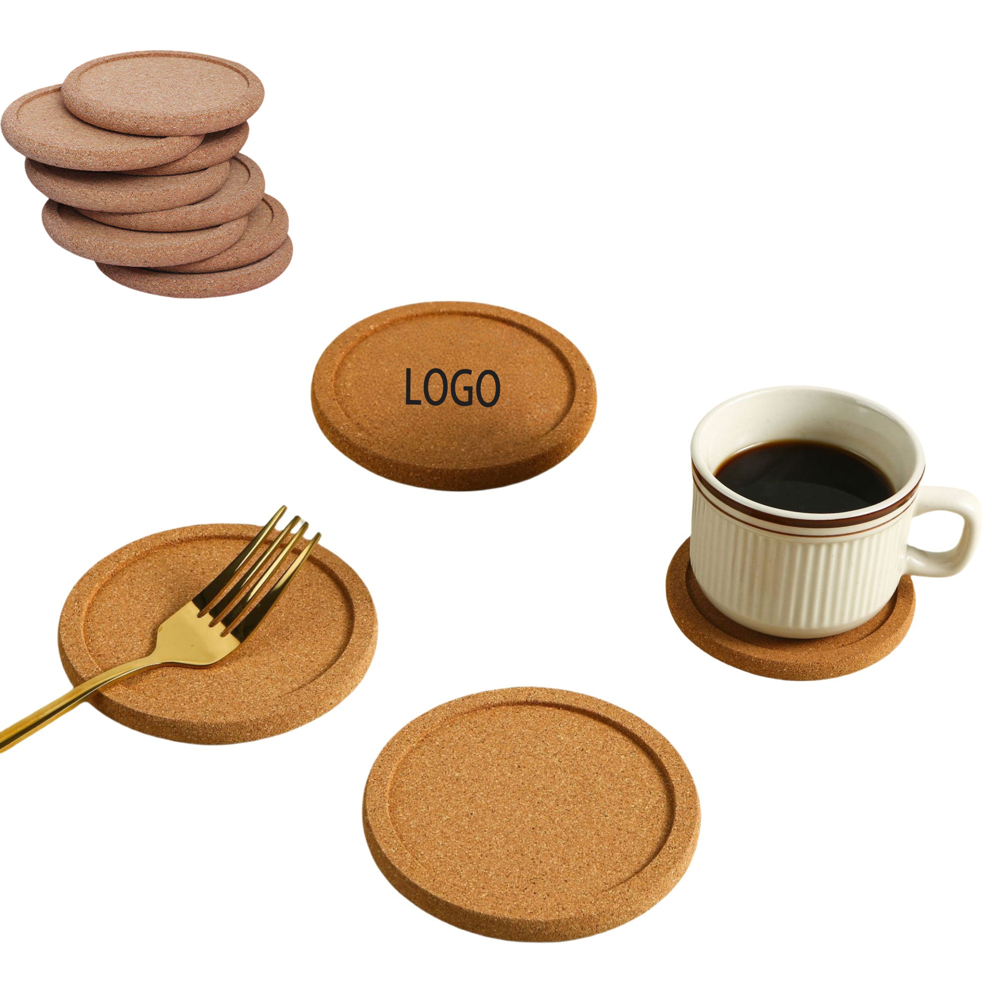 Round cork coasters 3
