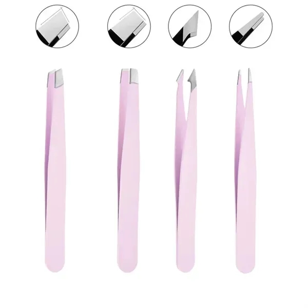 Stainless Steel Eyebrow and Beard Tweezers Set 8