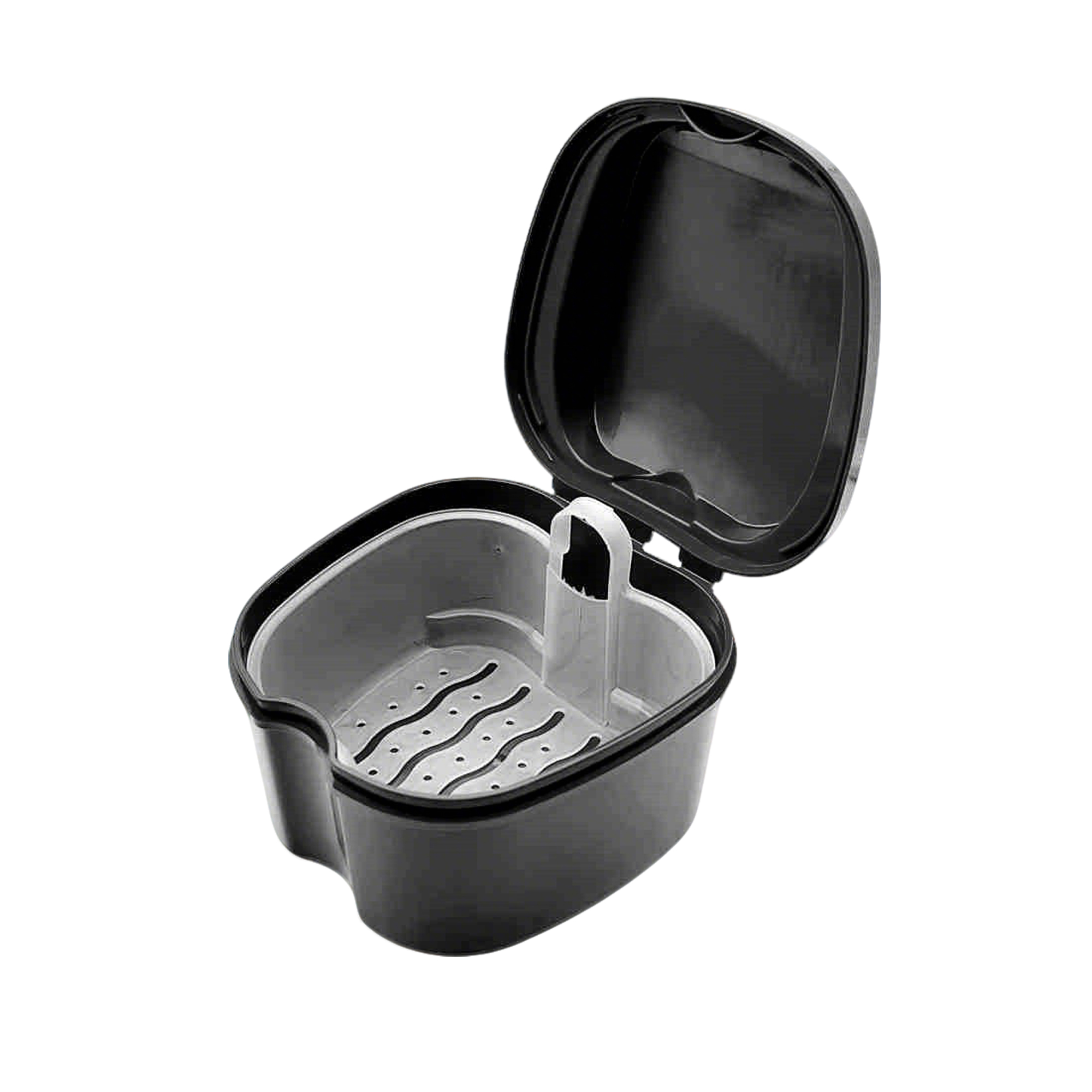 Portable Denture Soak Cup With Lift Out Strainer 3.54" Length X 3.74" Width X 2.56" Heig 4