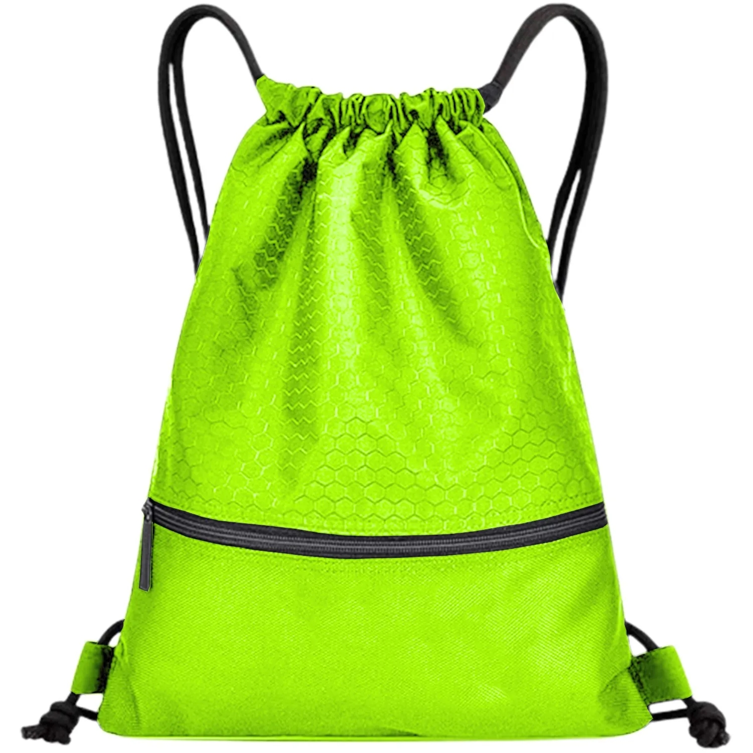 Football Shape Fabric Drawstring with Zipper 3