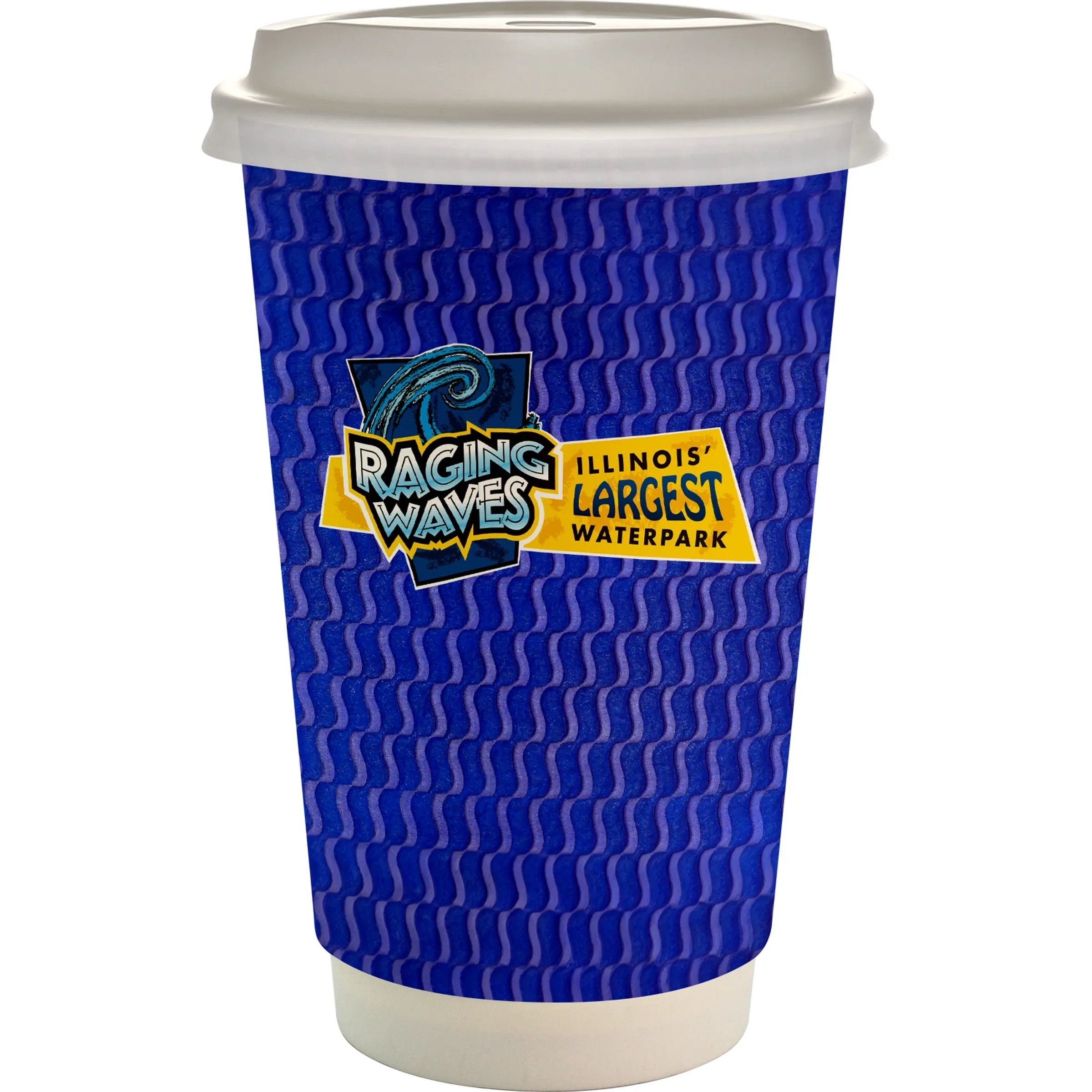 16 oz. Full Color Wave Paper Cup With Lid 6