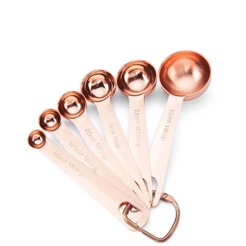 6pcs Rose-gold Measuring Spoons Set 3