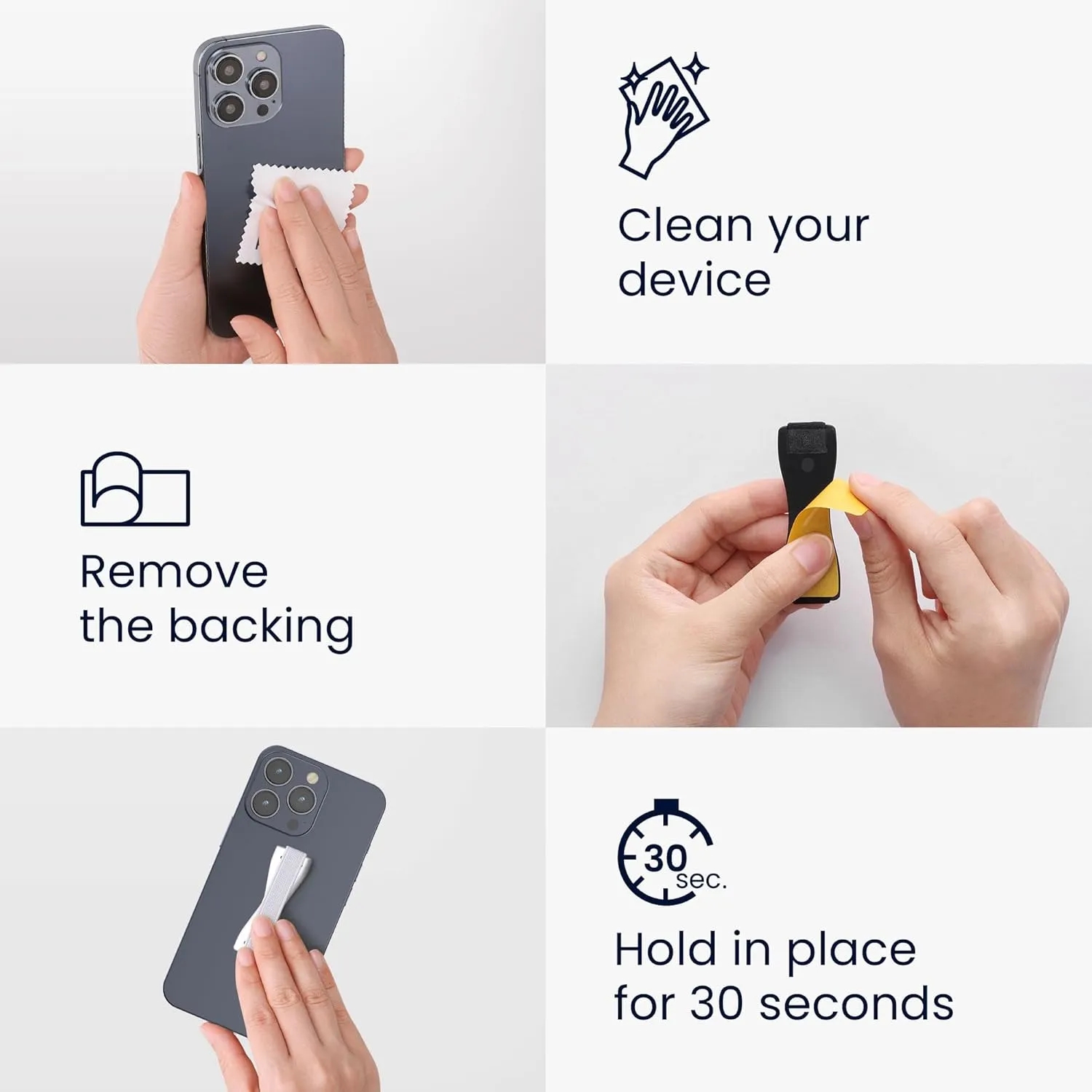 Universal Phone Grip for Smartphones & Mini Tablets 7