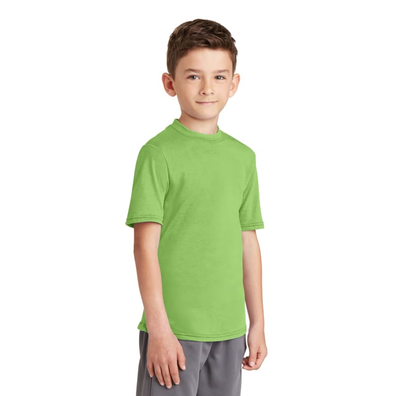 Port & Company Youth Performance Blend Tee. 5