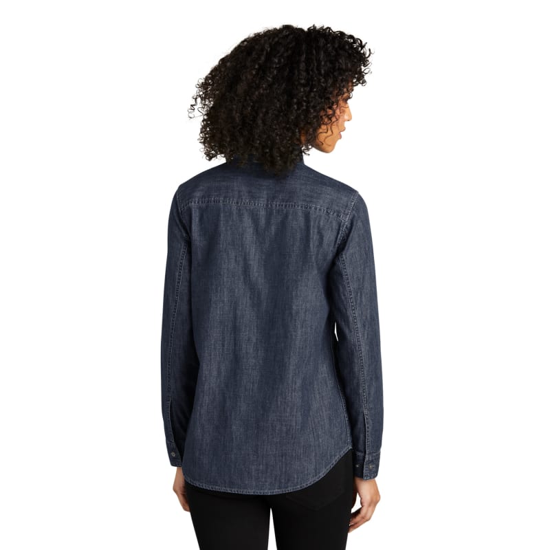 Port Authority Ladies Long Sleeve Perfect Denim Shirt 13