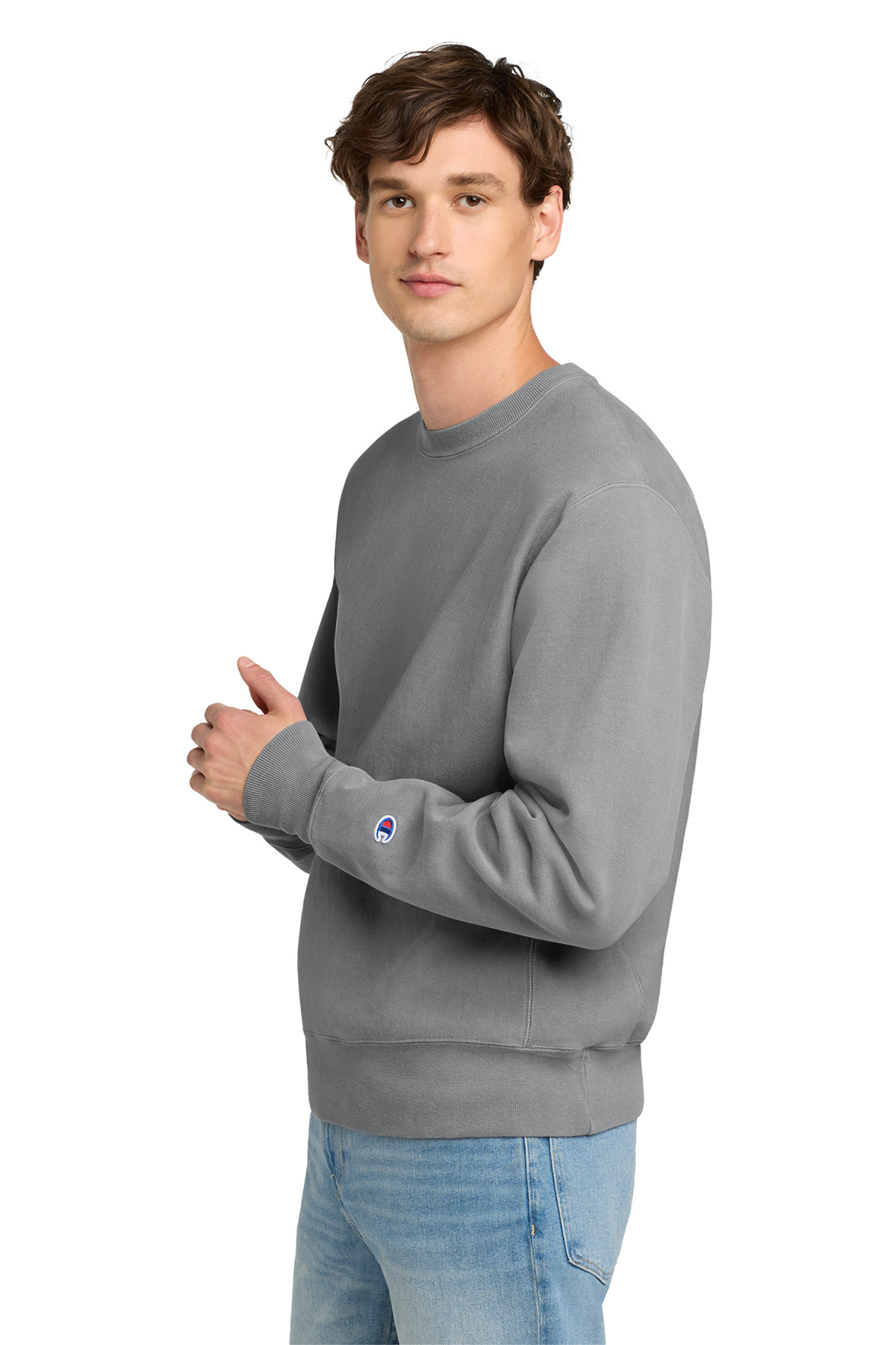Champion Reverse Weave Garment-Dyed Crewneck Sweatshirt. GDS149 14