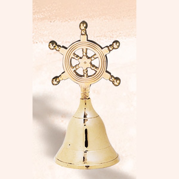 Solid Brass Ship Wheel Bell 1