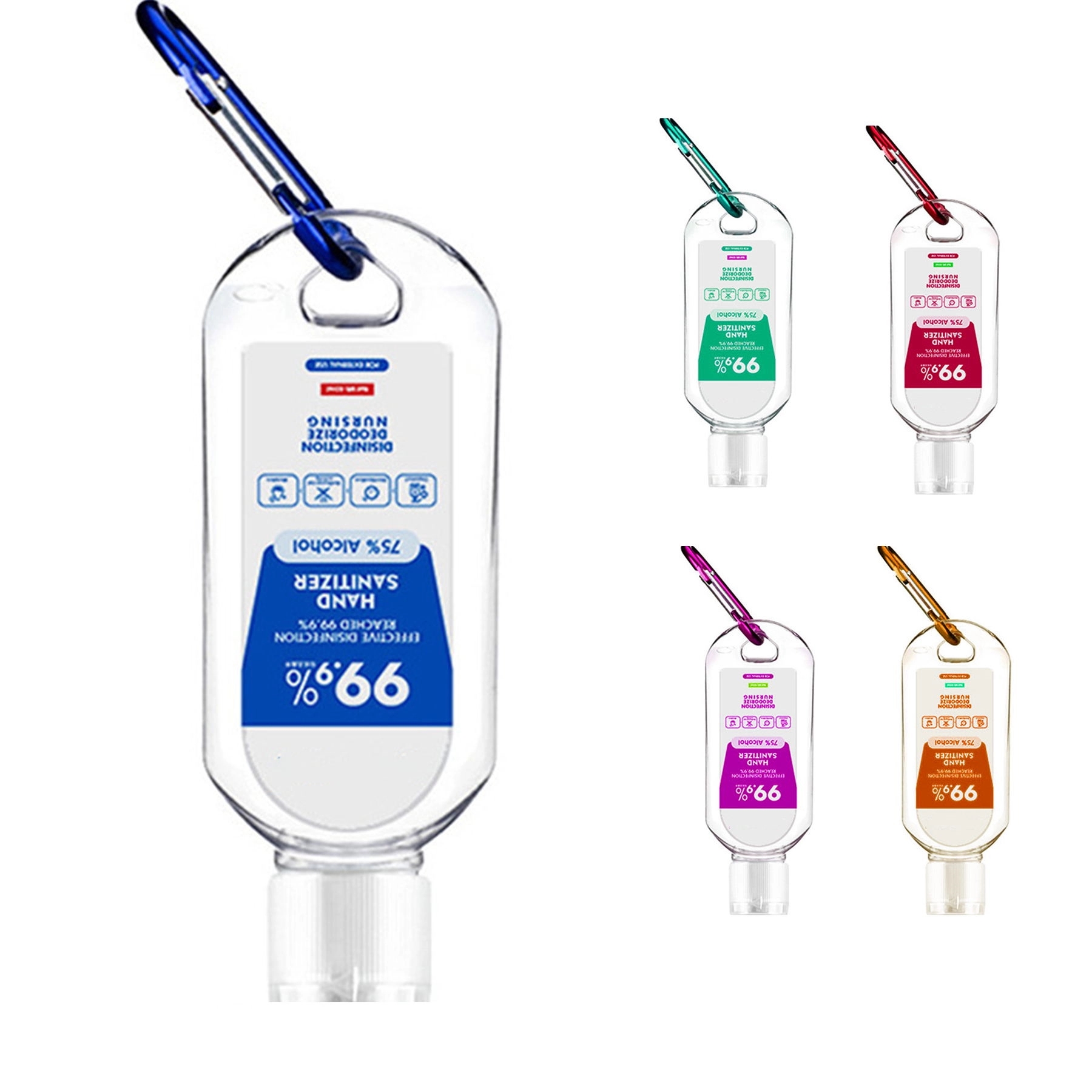 1 Oz. Hand Sanitizer With Carabiner 1