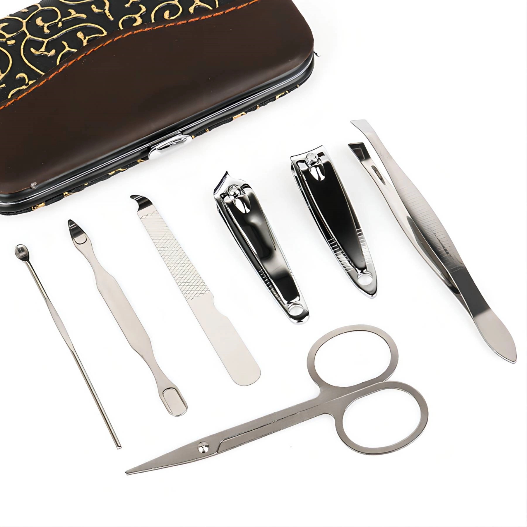 Custom 7-in-1 PU Case Nail Clipper Manicure Pedicure Set 2