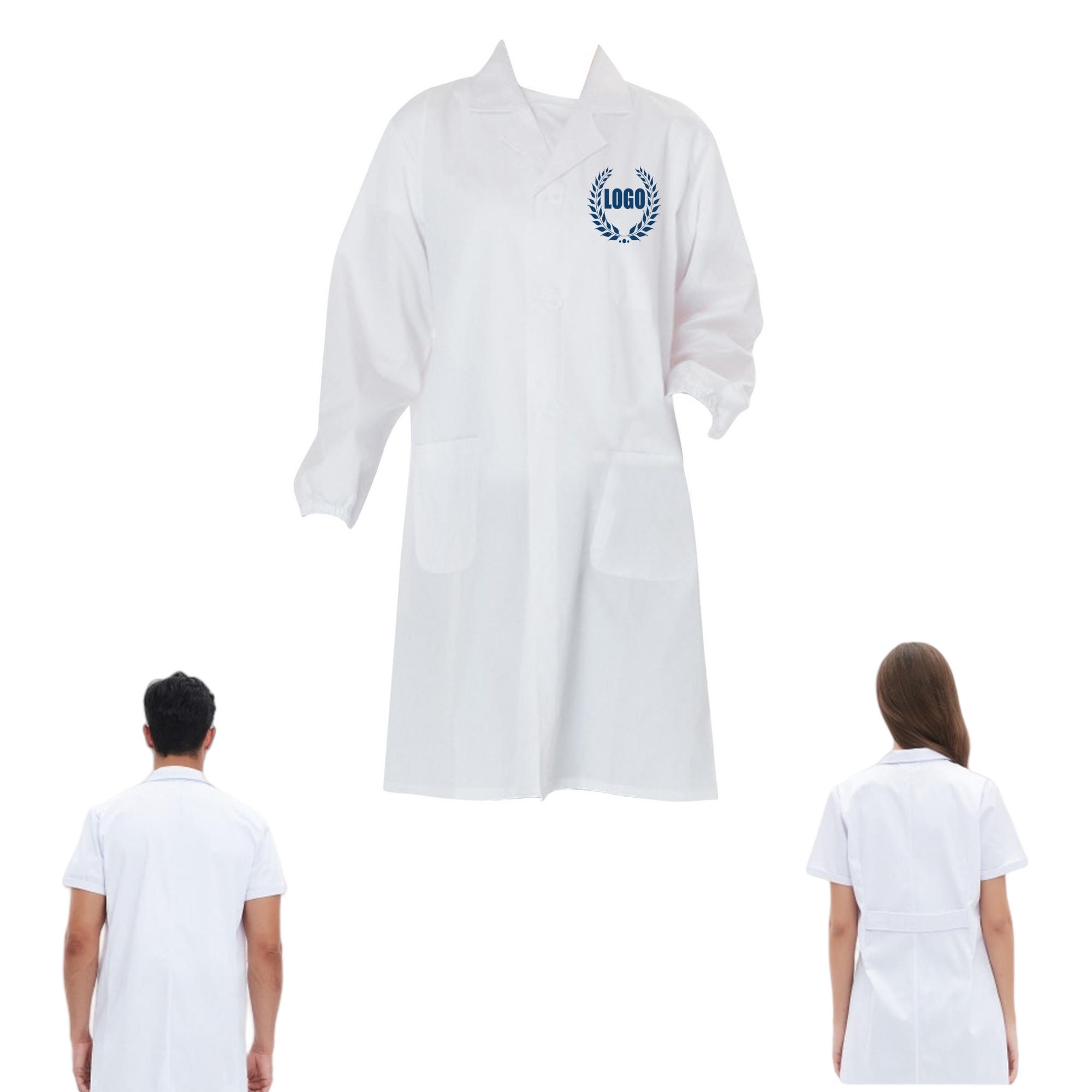 Unisex Lab Coat White 2