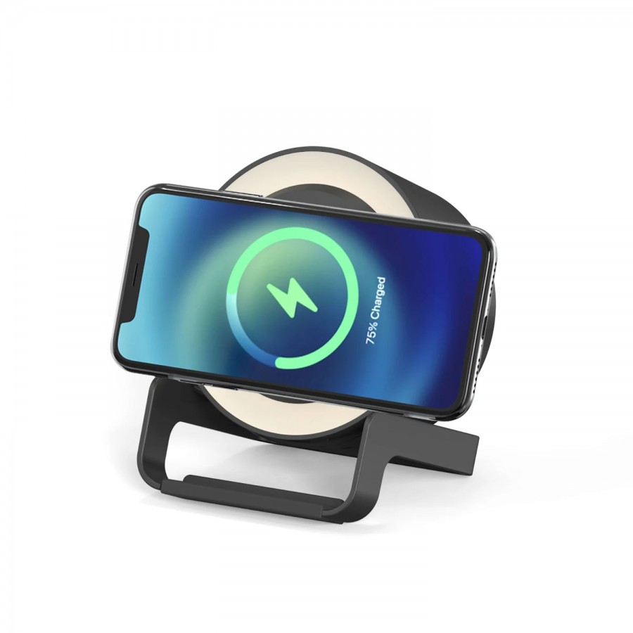 EchoPower Bluetooth Speaker with 15W Wireless Charger, Phone Stand & Optional Night Light 3