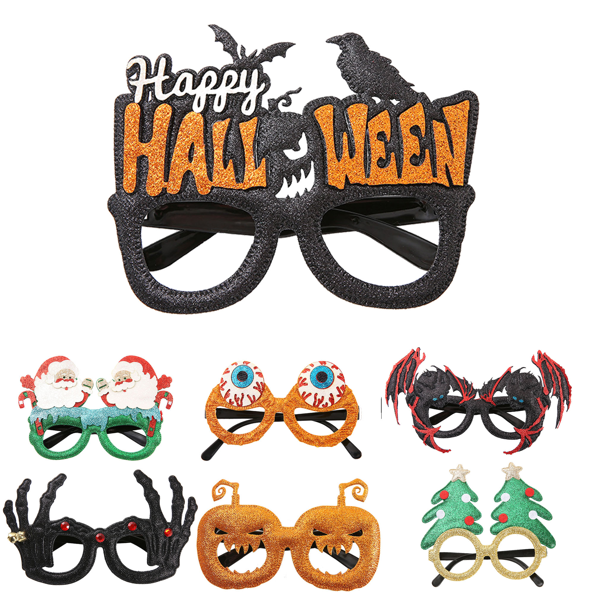 Halloween Glasses with Phantom Pumpkin Design 2