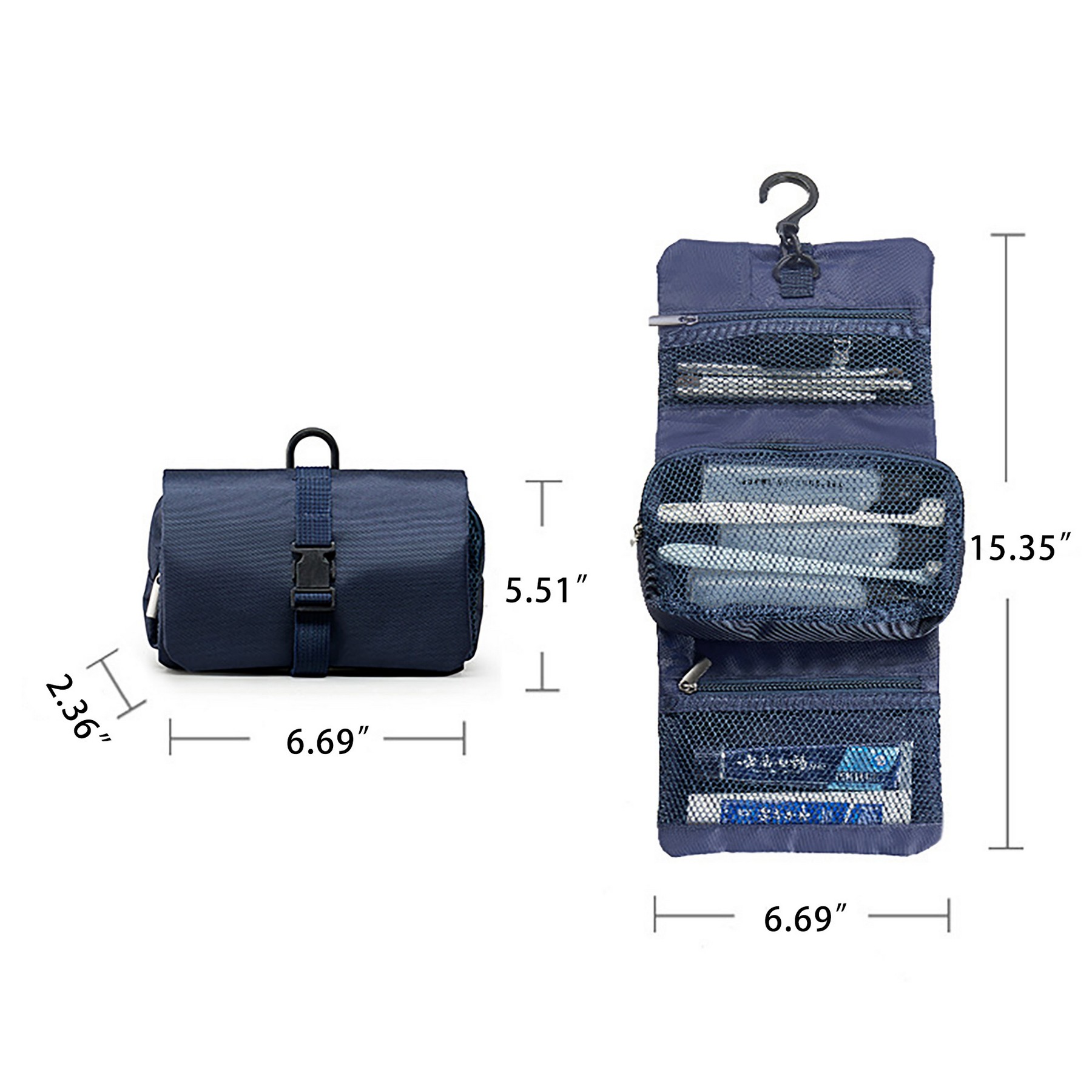 Detachable Buckle Toiletry Bag/ Hanging Travel Toiletry Bag 7