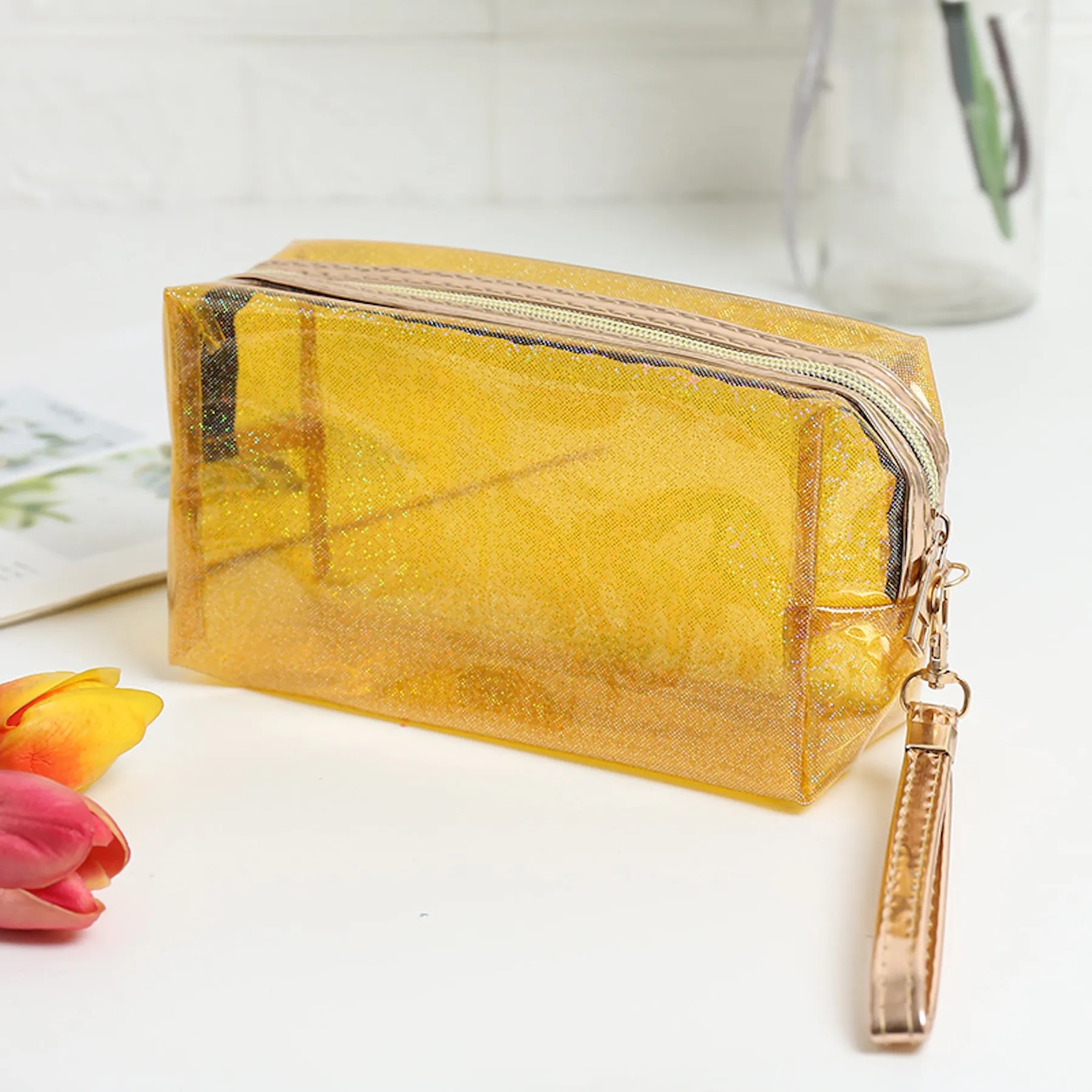 Waterproof Glitter Translucent Cosmetic Bag Woman 6
