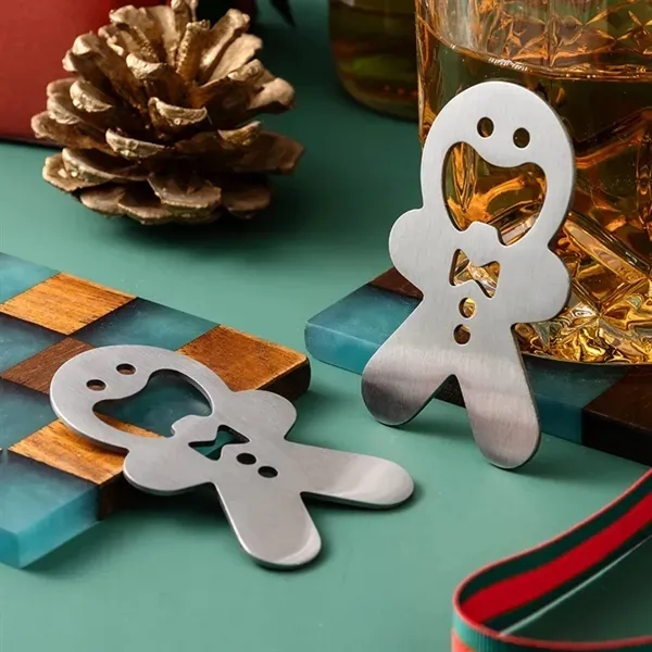 Gingerbread Man Bottle Opener Stainless Steel Kitchen Tool 6