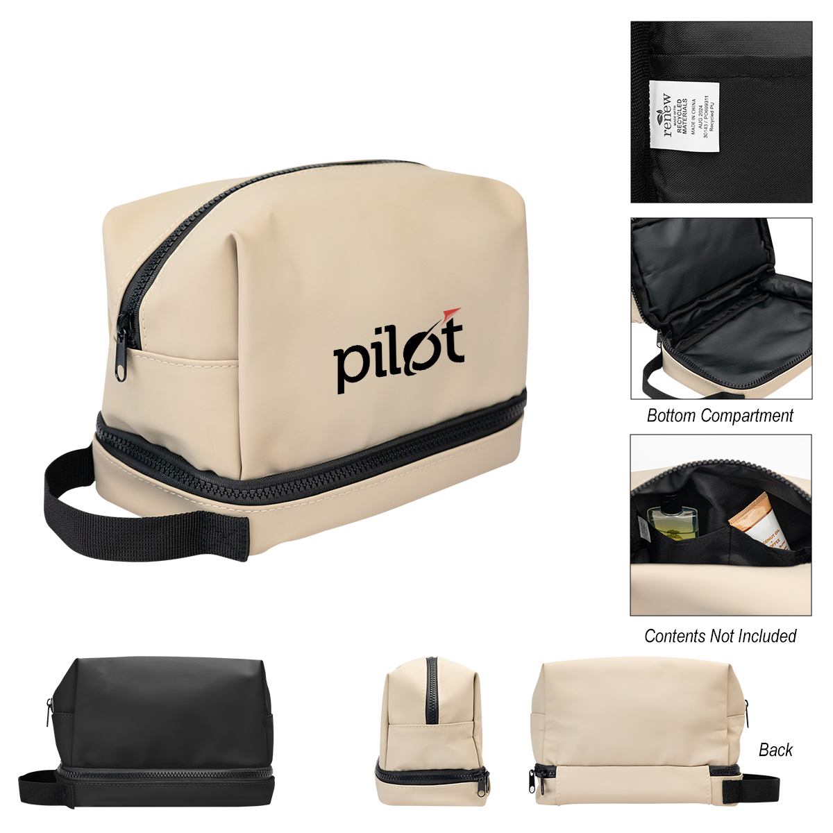 Hudson rPET Leatherette Toiletry Bag 7