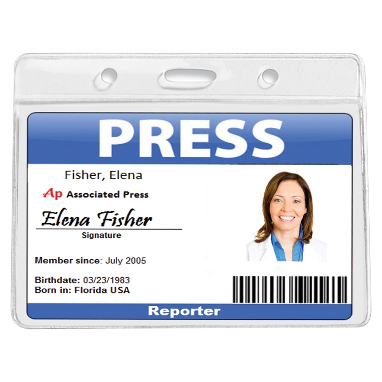 “Dublin” Clear Badge Holder Fits 4” x 3” Insert