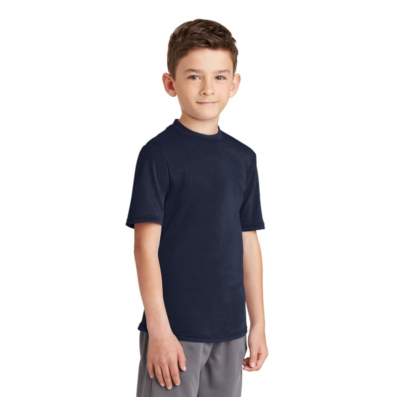 Port & Company Youth Performance Blend Tee. 26