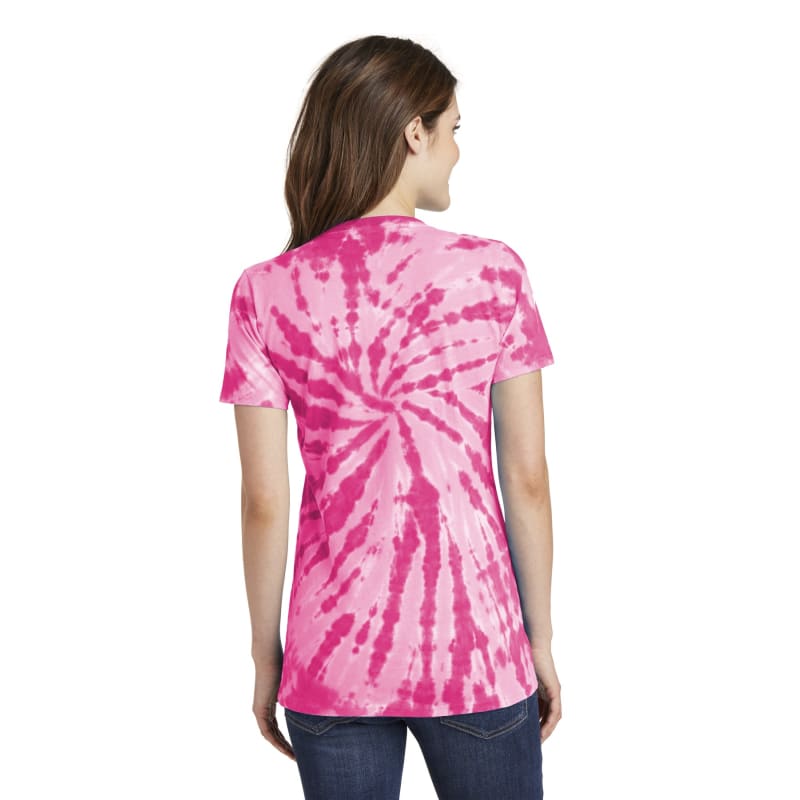 Port & Company Women's Tie-Dye V-Neck Tee. 37