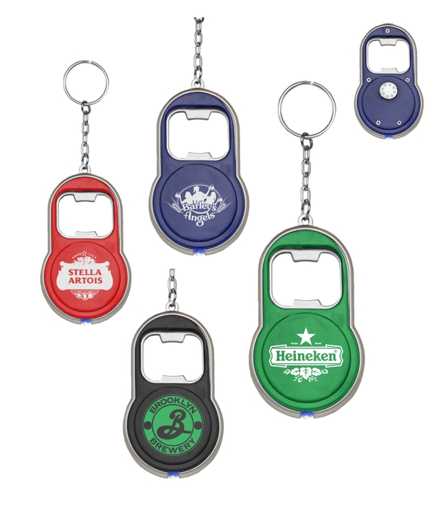 Bottle Opener w/LED Flashlight Keychain 1