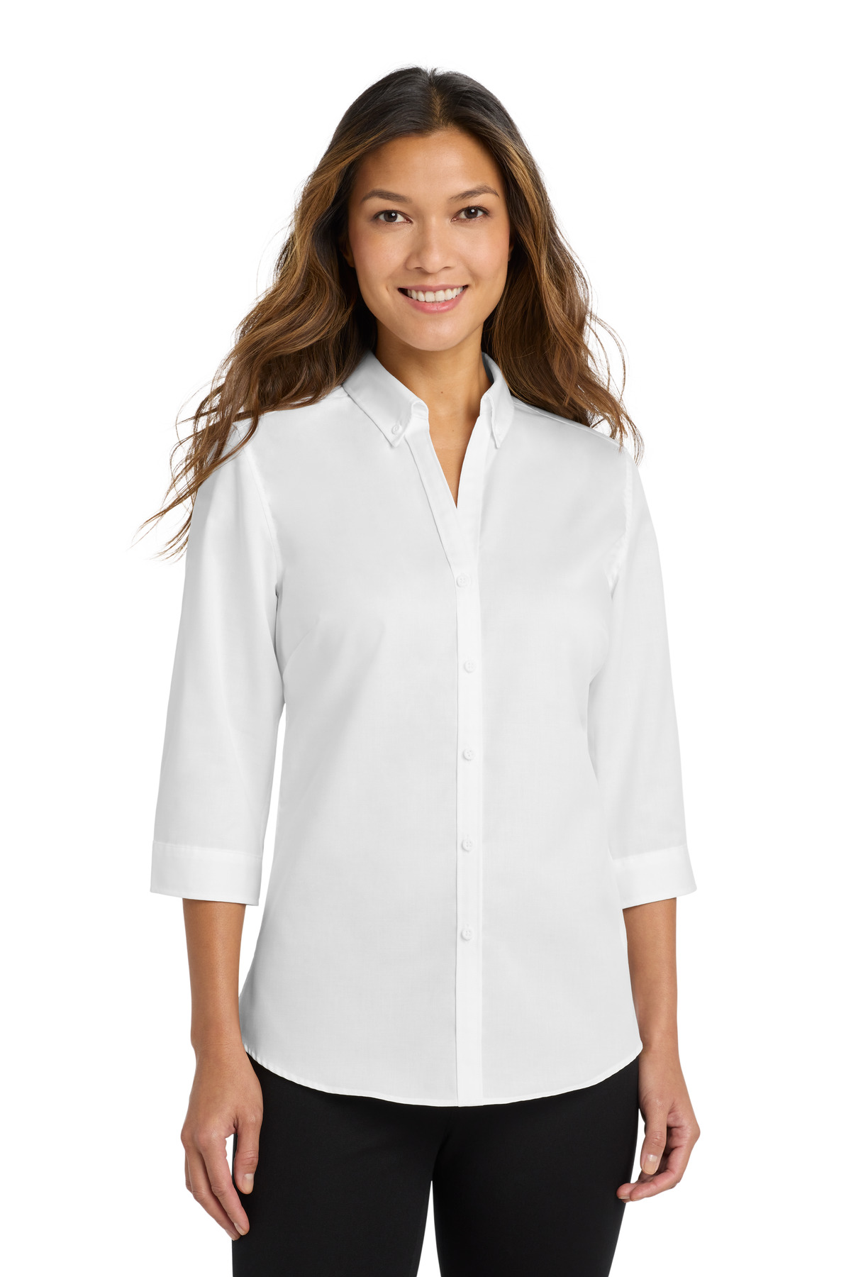 Port Authority Women's 3/4-Sleeve SuperPro Twill Shirt. L665 63