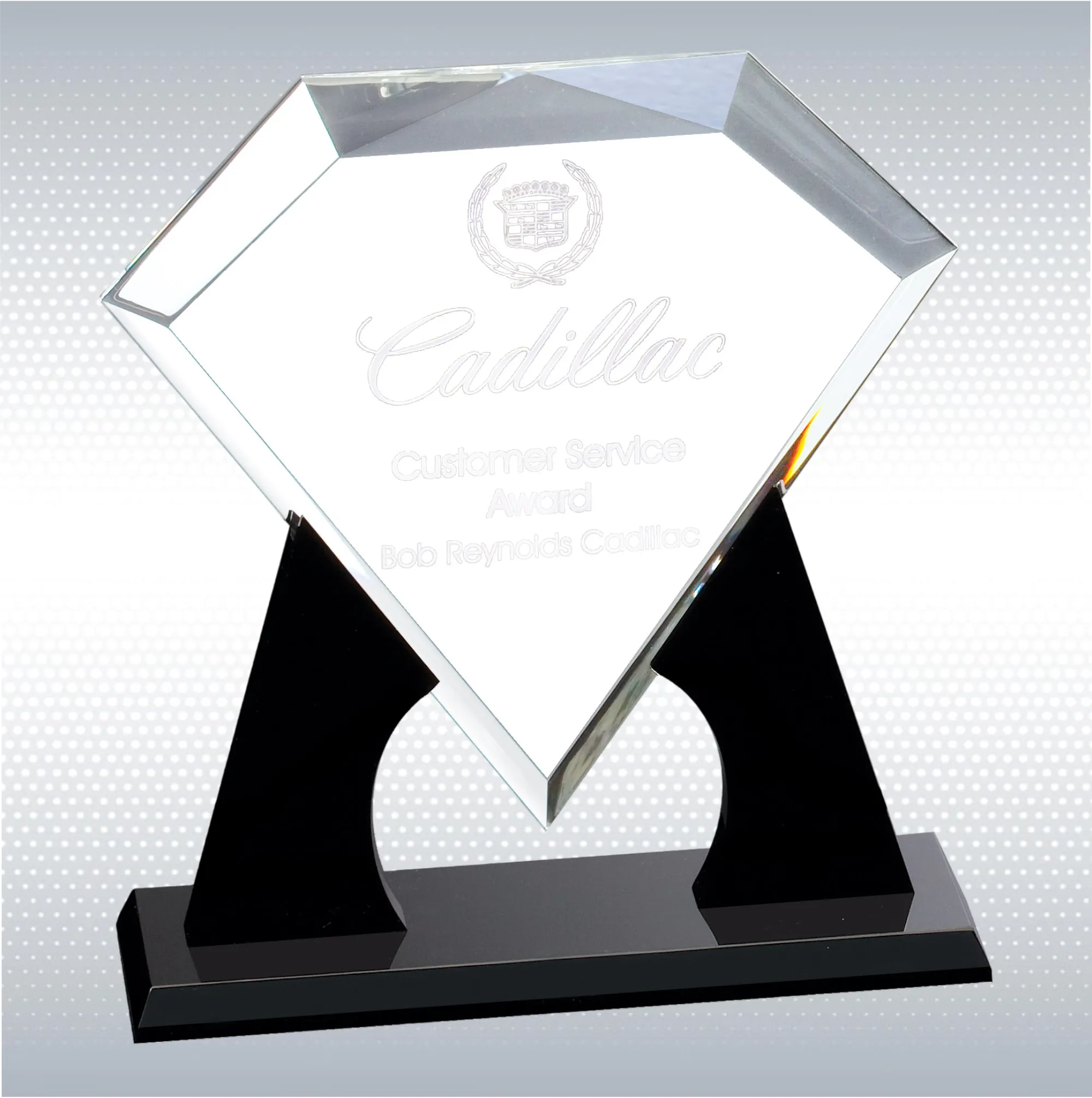 11.75" x 12" Clear Diamond Acrylic Award 3