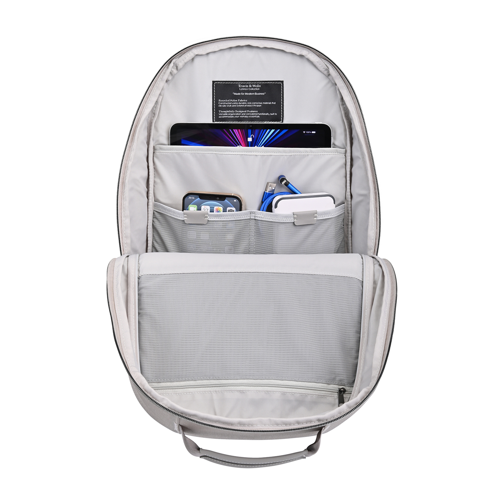 Travis & Wells® Lennox Recycled Nylon Laptop Backpack 23