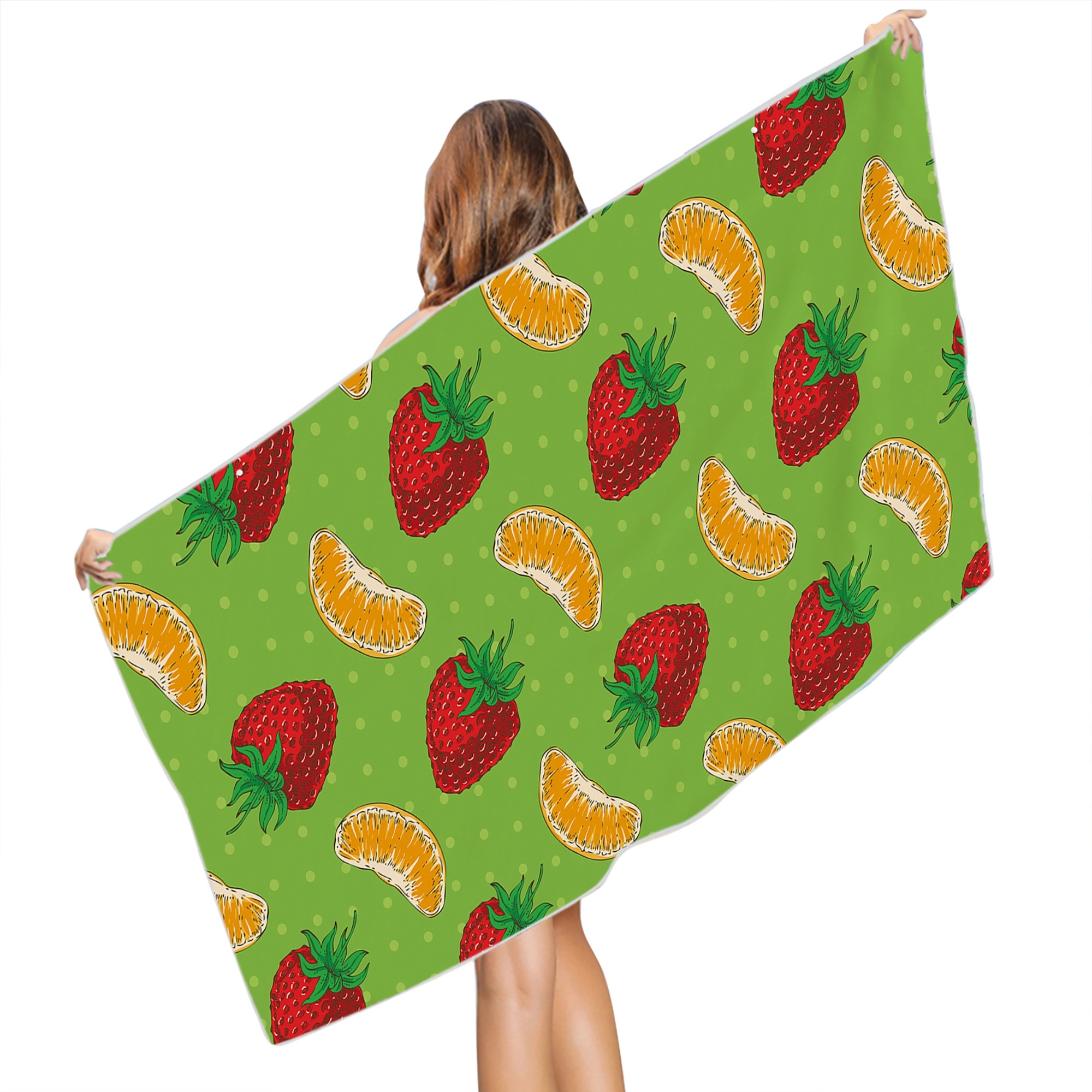 MOQ 50pcs Cute Tropical Fruit  Microfiber Beach Towel 2