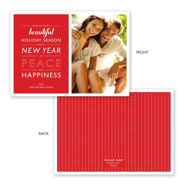 Beautiful Holiday Red Christmas Photo Cards 3