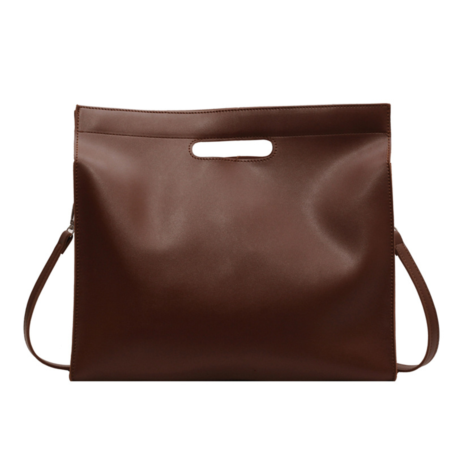PU Leather Simple Large Capacity Tote bag, custom tote bag with logo imprint 3