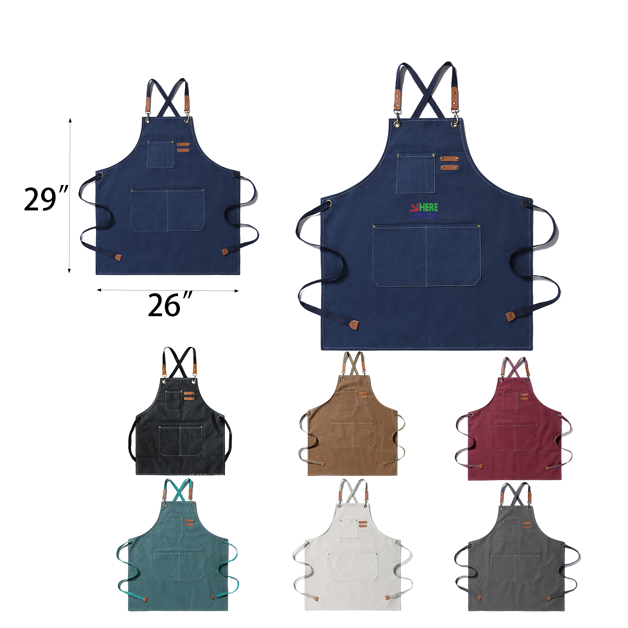 Thick Canvas Denim Work Apron 2