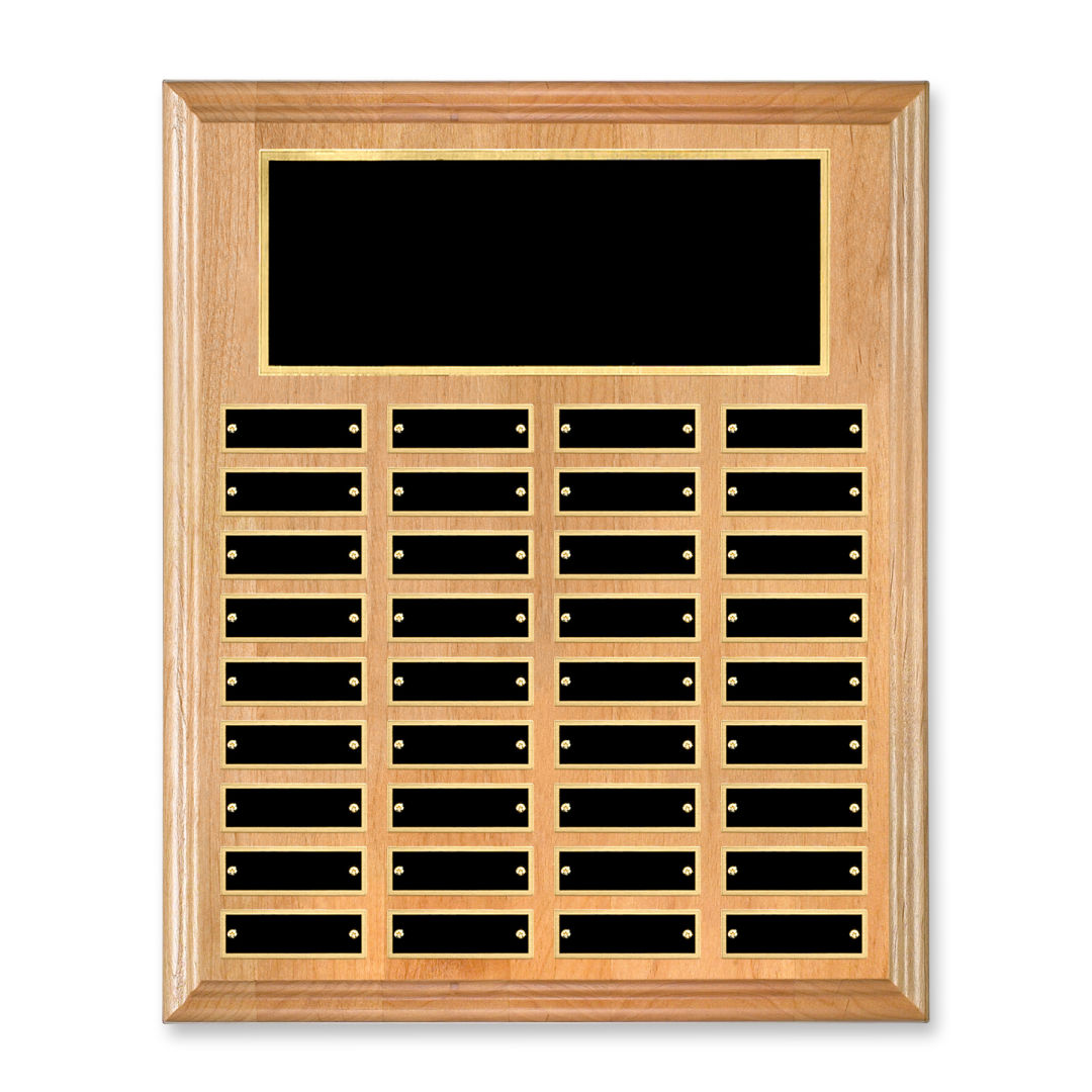 Erindale (Vert) Perpetual Plaque - Red Alder/Gold 4